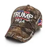 Sunnyushine Trump Hat 2024, Donald Trump Baseball Cap, Einstellbar Unisex Hip Hop Hut Sonnenhut Kappe für die Präsidentschaftswahl, 2024 Keep America Great Again Hut, Einheitsgröße