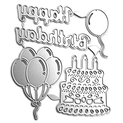 Metall-Stanzform "Happy Birthday", handgefertigte Bastelprojekte, Kunstproduktion, Zubehör, Stanzwürfel für Geburtstag, Grußkarten, Dekoration, Kartenherstellung