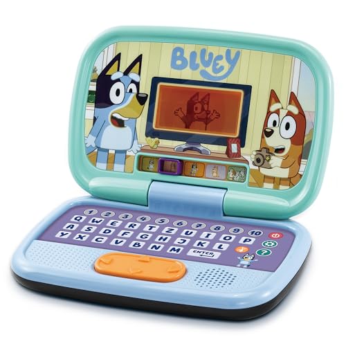 VTech Bluey Lernlaptop – Lerncomputer mit QWERTZ-Tastatur und Inhalten zu Formen, Buchstaben, Zahlen und Logik u. v. m. – Für Kinder von 3-6 Jahren