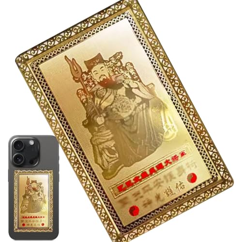 Tai Sui Amulet 2025 – Gourd Tai Sui Gold Karte, Feng Shui Schutz Card | Lunar Neujahr Blessing Amulet, Glück Charm, Traditioneller Kupfer-Talisman für das Jahr der Schlange, Kragengegenstände