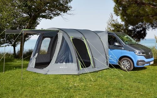 BERGER Busvorzelt Touring Air - aufblasbar freistehend Outdoor Zelt Luftzelt - Autozelt Vorzelt Camping Zelt für Bus, SUV, Auto - Schnellaufbau Zelt Auto inkl. Luftpumpe