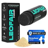 Leofair Haarverdichtung - 100% natürlich - Streuhaar für volles und dichtes Haar in Sekunden! Schütthaar in Premium Friseurqualität - 28g - Perfekter Look für Männer & Frauen (Hellblond)