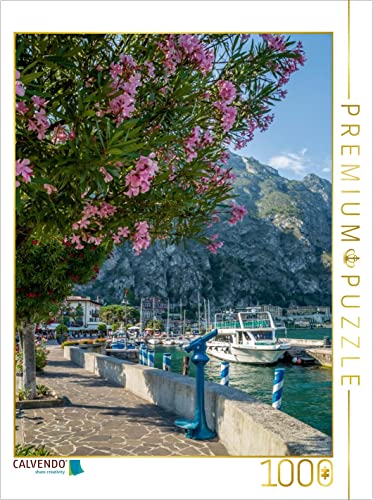 CALVENDO Puzzle GARDASEE Hafen und Uferpromenade in Limone sul Garda 1000 Teile Puzzle hoch | 1000 Teile Lege-Größe 48 x 64 cm Foto-Puzzle für glückliche Stunden