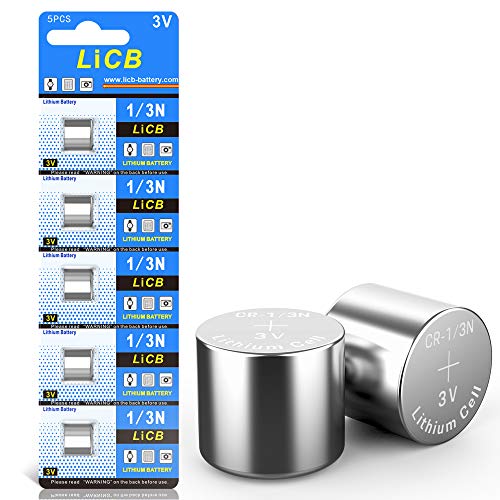 LiCB 5 Stück CR1/3N 3V Lithium Knopfzellen CR 1/3N Batterien