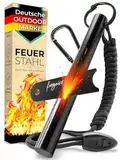 Der Feuerstahl Outdoor XXL I Mächtiger Feuerstein + Paracord Set, Extrem starker Funkenflug + Notfallpfeife, Magnesium Feuerstarter, Feuerstein Survival, Survival Ausrüstung, Outdoor Zubehör Survival