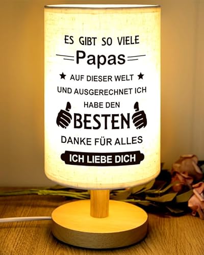 PRSTENLY Vatertagsgeschenk für Papa Geschenk Geburtstag, Beste Papa Tischlampe Geschenke für Männer, Geburtstagsgeschenke für Papa, Ruhestand Geschenk Papa Geschenke von Tochter Sohn