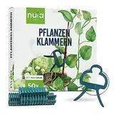 NUIA Pflanzen Klammern zum Pflanzen Binden: 50 Klammern für Pflanzen Größe M - Rankhilfe für Rosen, Tomaten, Weinreben, Kletterpflanzen UVM. - Rankhilfe für Zimmerpflanzen