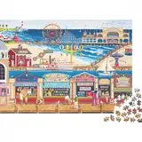 Strandgeschäft Puzzles 500 Teile Schwer Puzzle Spielzeug Lernspiel Impossible Herausforderung Spielzeug Für Erwachsene Und Kinder Ab 14 Jahren 500pcs (52x38cm)