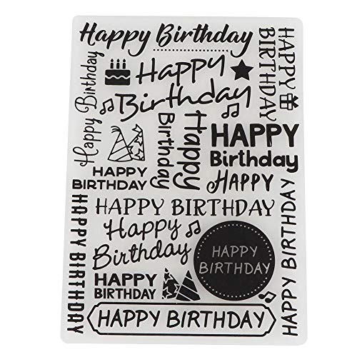 Silikonstempel Geburtstag, DIY Stempel Geburtstag Scrapbooking Alles Gute zum Geburtstag Prägeordner