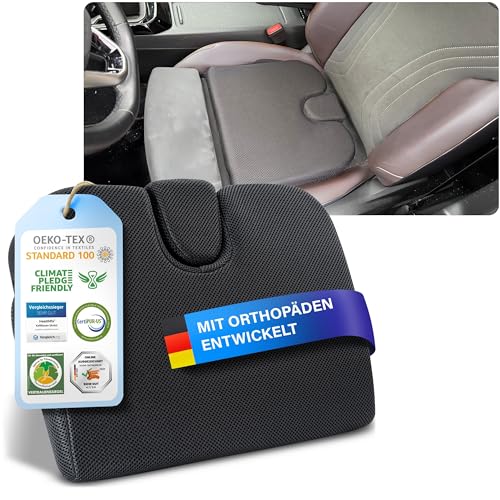 Healthfix® Auto Keilkissen zur Verbesserung der Sitzhaltung - Bequemes ergonomisches Sitzkeil Auto & Co. | Orthopädisches Sitzkissen mit Optimalem Memory-Foam Härtegrad