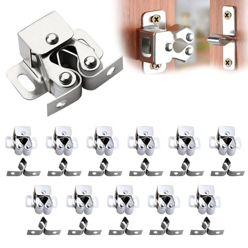 12-Paar TüRschnapper Schrank φ3.5mm 32x28x14mm, Schubladen Kindersicherung Schnappverschluss SchranktüRen KugelschnäPper MöBelbeschläGe Kippsicherung MöBel Ball Roller Tür