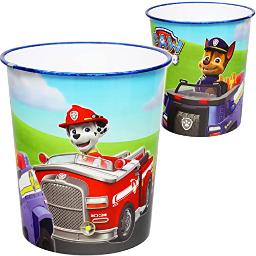 alles-meine.de GmbH Papierkorb/Behälter - Paw Patrol - Hunde - aus Kunststoff/Plastik - Mülleimer Eimer/Aufbewahrungsbox & Spielzeugkorb/Popcornschüssel - auch als Blumen..