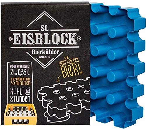 SL-Eisblock Bierkastenkühler 24x0,33l Made in Germany, 34 x 25 x 6 cm Blau