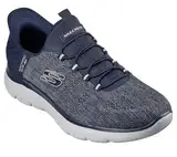 Skechers Herren Sneakers, Marineblaues Netzgewebe, 45 EU