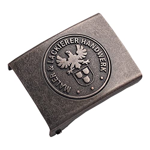 GravurManufakturBerlin Koppelschloss Maler Lackierer Handwerk Zunftzeichen Meister, Meisterschüler, Geselle, Lehrling, Alt-Meister vintage