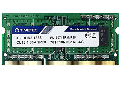 Timetec DDR3-1866L 4 GB Ersatz für Synology D3NS1866L-4G Non-ECC Unbuffered SODIMM DDR3L 1866 MHz PC3L-14900 1,35 V Speicher RAM (kompatibel für DS620slim, DS218+, DS718+, DS918+, DS418play)