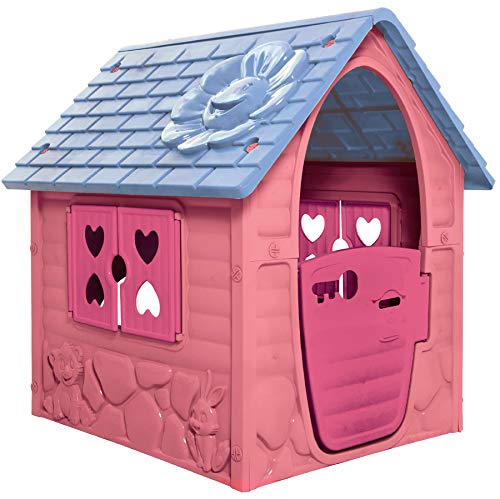 Dohany Spielhaus pink Kinderspielhaus Gartenhaus Indoor Outdoor +2J