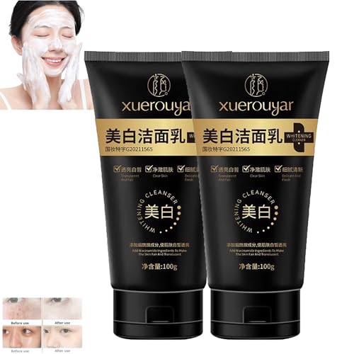 100g Juelreou Purifying Cleanser, Juelreou Whitening and Cleansing Milk, Xuerouyar Cleanser, 2024 New Niacinamide Purifying Whitening Cleanser Skin Whitening Oil Control Face Wash (2pc)