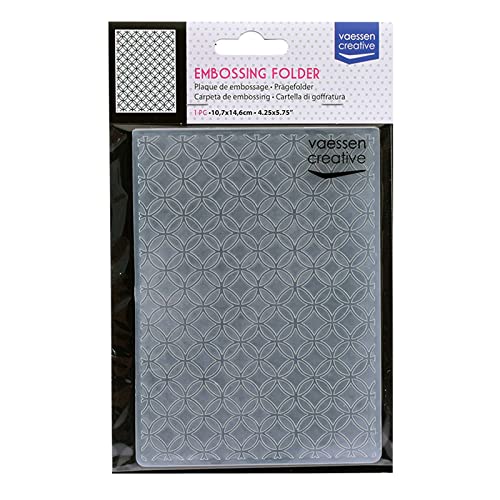 Vaessen Creative Prägefolder überschneidende Kreise, 14.6 x 10.8 x 0.5 cm
