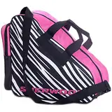 Sherwood Schlittschuhtasche, Inliner-Tasche für Erwachsene und Kinder, Eishockey-Bag, ideal für Rollschuhe und Eislaufschuhe (Pink Zebra)