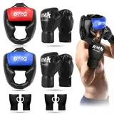 Kopfschutz Boxen für Erwachsene Kinder Perfekter Sicht und Gute Schweißaufnahme Gesichtsschutz Kopfschützer Training Head Guard Boxing Sparring Manner Damen Muay Thaiboxen Taekwondo MMA Kickboxen