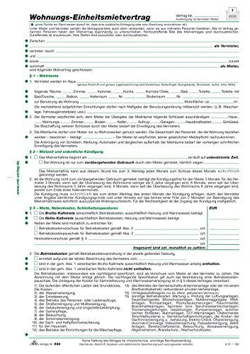 Mietvertrag RNK geprüft (1 Stück, Wohnung)