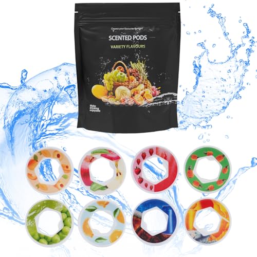 Drado 8pcs Air Flavour Pods, Pods Set für Air Wasserflaschen, Pods mit Fruchtgeschmack, Zubehör für Trinkflasche, 0 Zucker 0 Kalorien, Verschiedene Geschmacksrichtungen