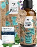 Heldengrün BIO Saunaaufguss Atemfrei [ECHTE BIO-ÖLE, 3 DÜFTE] - Saunaöl mit Menthol, Eukalyptus & Lavendel - Natur Sauna Aufgussmittel mit ätherischem Bio-Öl