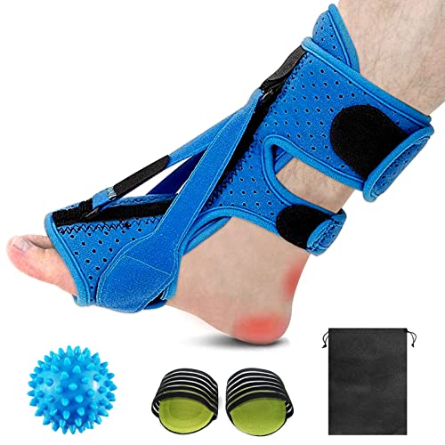 Tbusingoto Plantarfasciitis Nachtschiene, Plantar Fasciitis Relief Brace 3 Verstellbare Riemen Plantar Fasciitis Nachtschiene Relief Plantar Fasciitis, Achillessehnenentzündung