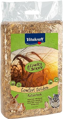 Vitakraft Comfort Golden, Naturstroh für das Nagerheim, biologisch abbaubar, wärmeisoliert (1x 1kg)