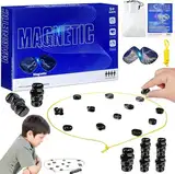 Magnetisches Schachspiel,Magnetspiel Puzzle Magnetic Schachspiel Tragbares Schach Magnetisch Magnetisches Spiel für Erwachsene Partyzubehör für Familientreffen