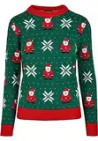 Urban Classics Damen TB3791-Ladies Santa Christmas Sweater Sweatshirts, x-masgreen, 4XL