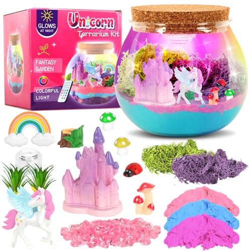 Withosent Einhorn Nachtlicht Mädchen, DIY Bastelset Kinder, Lampe Selber Basteln mit Fernbedienung, Einhorn Geschenke für Jungen Mädchen für Kinder ab 3, 4, 5, 6, 7 8 Jahren