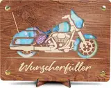 Motorrad Geschenk - XL Geldgeschenk aus Holz inkl. Ständer | Motorrad - Motorrad Geschenke, Motorrad Karte, Motorrad Dekoration, Glückwunschkarte Motorrad Mann, Motorbike