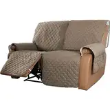 Leomix Liegesofabezug, rutschfeste Couchbezüge, Liegesitzbezug für 2/3 Sitze mit elastischen Bändern, waschbarer Möbelschutz für Kinder, Hunde, Haustiere,E,2 Seat