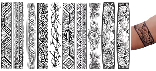 Temporäre Armband Tattoos Maori Design Tattoos Tribal Tattoos Japan Tattoos 10 Blätter Set Armband 10