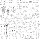 BETESSIN 3 Bögen Temporäre Tattoos 2 Wochen - Fake Tattoos mit 80+ Meer, Welle, Strand Motiven - Klebetattoos Erwachsene - Wasserfeste Tattoo zum Aufkleben für Sommerparty, Strandparty uvm.