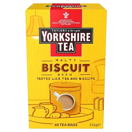 Yorkshire Tea - Malty Biscuit Brew - Schwarzer Tee mit Keksgeschmack - Aus Verantwortungsvoller Herkunft - 40 Teebeutel