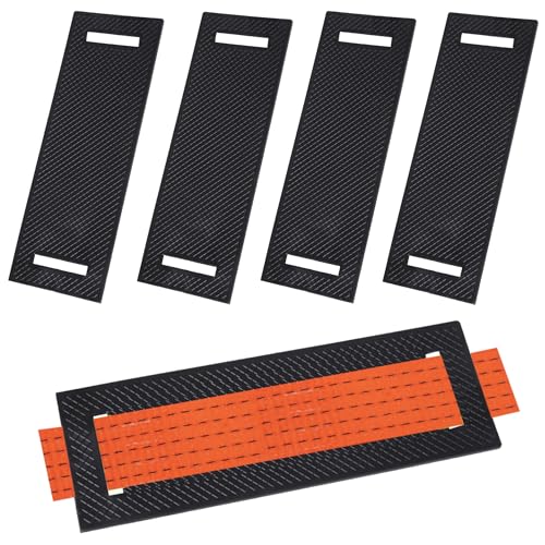 INTAKO Gummi Kantenschoner für Zurrgurte bis 50mm Breite - 290x100 mm - 4 Stück Gummi Kantenschutz - Gurtschoner Gummistreifen - Ladungssicherung Setzurrgurte - Kantenschutz Spanngurte LKW