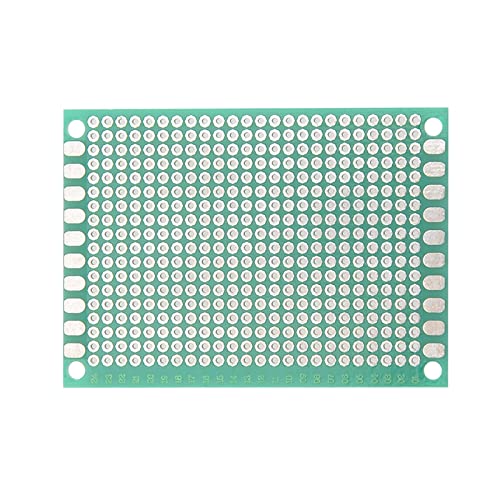 YOKIVE 5Stk Einseitig Seitig Universal Gedruckte Leiterplatten FR-4 PCB Verzinnte Platine Gut für Heimwerken Löten Elektronische Projekte (Grün 50x70mm)