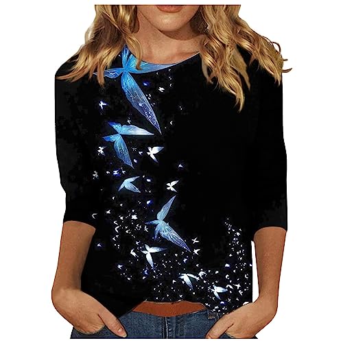 Kleidung Damen Modern Tunika Damen Langarm T Shirts Damen Damen Oberteile Gym Top Damen Gestreiftes Langarm-T-Shirt T Shirt Damen Tunika Damen Sommer Elegant Sportshirt Damen Tunika Blusen