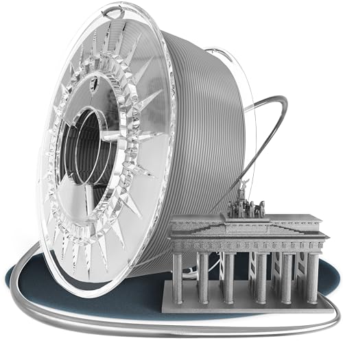 Vision 3D® Filament - [1KG Spule] 3D Drucker Filament 1.75 - Biologisch abbaubar & sauber gewickelt - kompatibel mit FDM 3d-Druckern incl. Slip Bag (Grau)