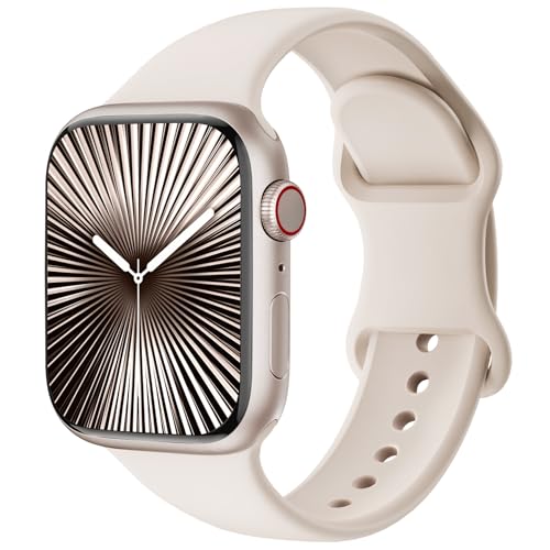 Patented Ersatzarmband Kompatibel mit Sport Apple Watch Armband 38mm 40mm 41mm 42mm,Ersatz armband Silikon Kompatibel mit iWatch SE Series 10 9 8 7 6 5 4 3 2 1 Ultra Herren Damen