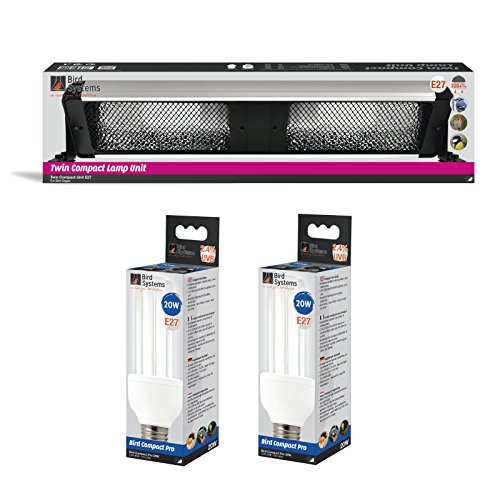 Bird Systems - Kompaktleuchte für Vögel 60cm + 2X Bird Lamp - Vogellampe inklusive Leuchtmittel