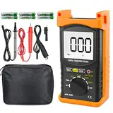 BTMETER Megohmmeter 200 Gig Ohm Digitaler Isolationswiderstandstester 1999 zählt, mit Automatischer Bereichswahl, 500V/1kV/2,5kV/5kV Prüfspannung, Datenspeicherung, Hintergrundbeleuchtung