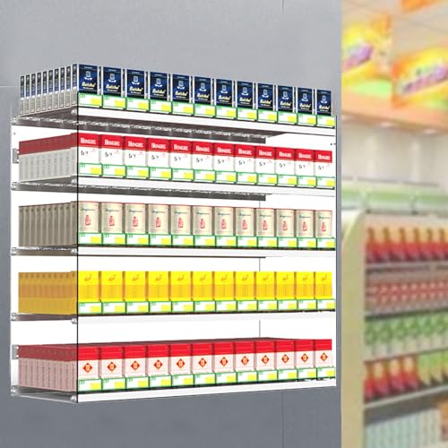 Zigarettenregal Lagerung Display Rack,Zigarettenständer Regal,Kommerziell Automatisch Einzelhandels-Display-Halter, Vertikales Zigarettenschachtelregal Für Tabak Und Alkohol-Monopol,56x27x80cm