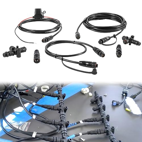 yourour Ersatz für 124-69 NMEA Netzwerk-Starter-Set, NMEA 2000 Knotenabschlüsse, NMEA2000 Verbindung mit T-Stecker, ersetzt OEM 124-69, kompatibel mit Lowrance N2K-Exp-Rd-2 Netzwerk-Starter-Kit