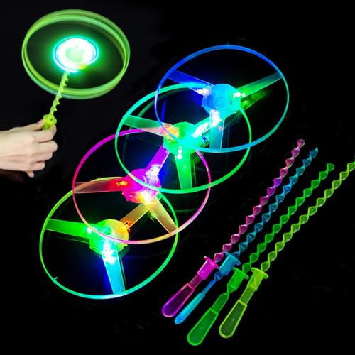 Piucrty Mitgebsel Kindergeburtstag Propeller Leuchtspielzeug 12Pcs Gastgeschenke 5-10 Jahre Give Aways Kinder Leuchtendes Fliegendes Spielzeug Party Gadgets Led Mitbringsel Geschenke Wundertüte