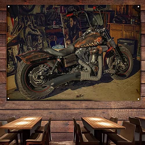 Shabby Military Motorrad-Flagge mit 4 Ösen, personalisierbar, Vintage-Auto-Poster, Wandbild, Motorwerkstatt, Garage, Dekoration, Banner B1