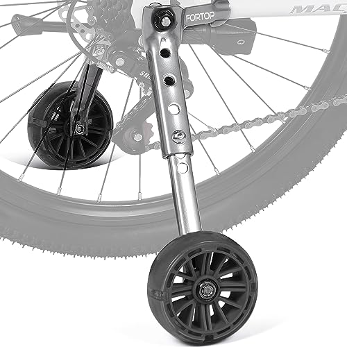 Fahrrad-Stabilisatoren Trainingsräder, Paar schwere Hinterräder mit Stabilisatoren, montiertes Set für 16, 18, 20, 22 Zoll Kinderfahrräder für Jungen und Mädchen (Black, 16-22 Inch)